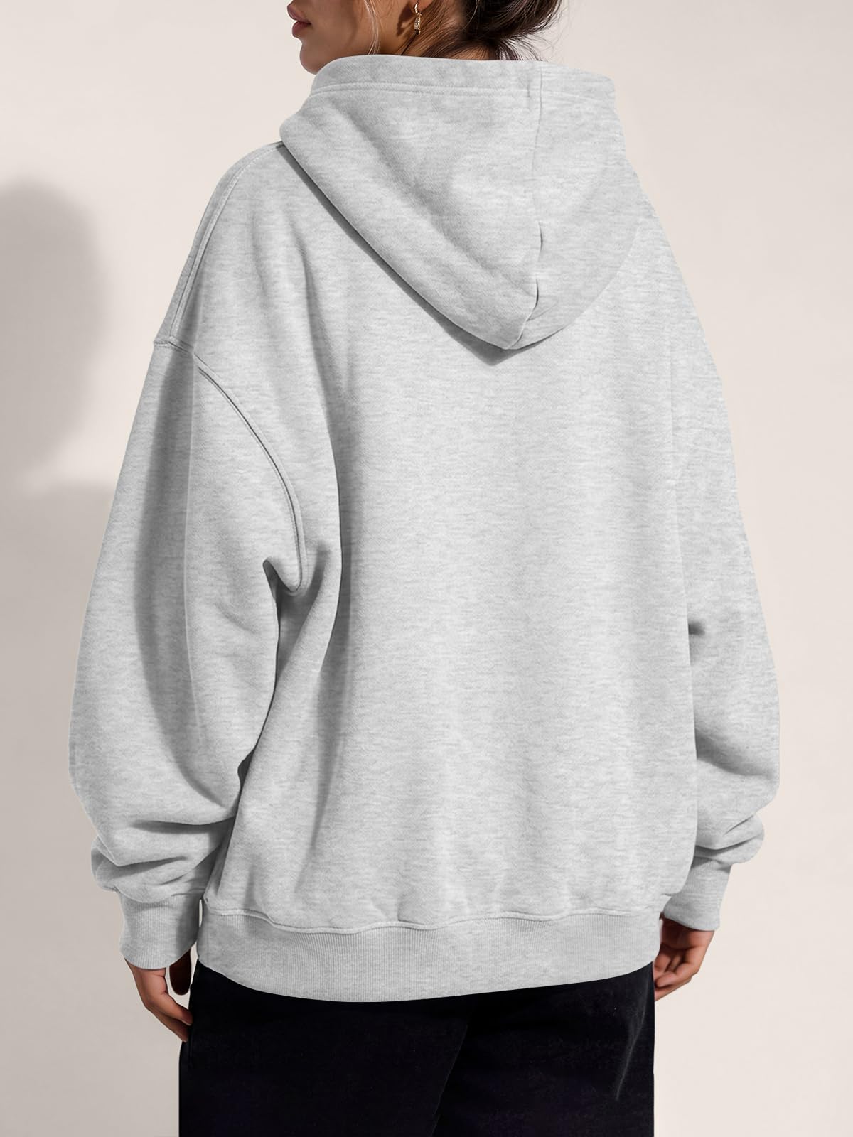 Trendy Queen Women Oversized Hoodies Fall Outfits Grey M