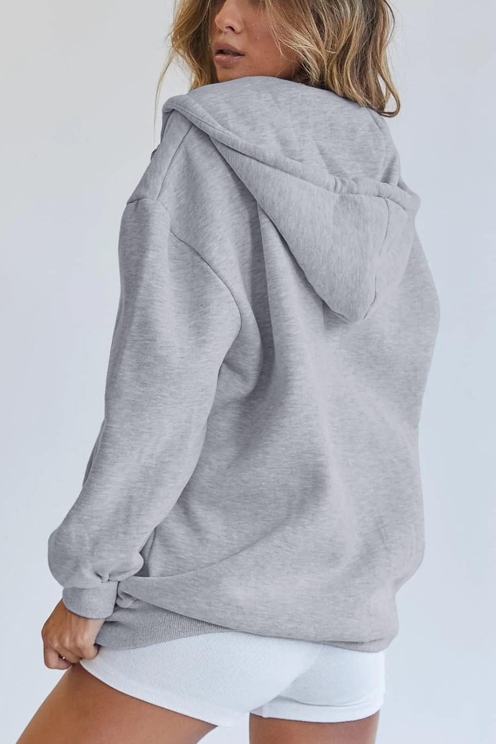PRETTYGARDEN Women's 2026 Spring Zip Up Y2K Hoodies Casual Long Sleeve Sweatshirts Fall Winter Track Jackets with Pockets (Grey,Medium)