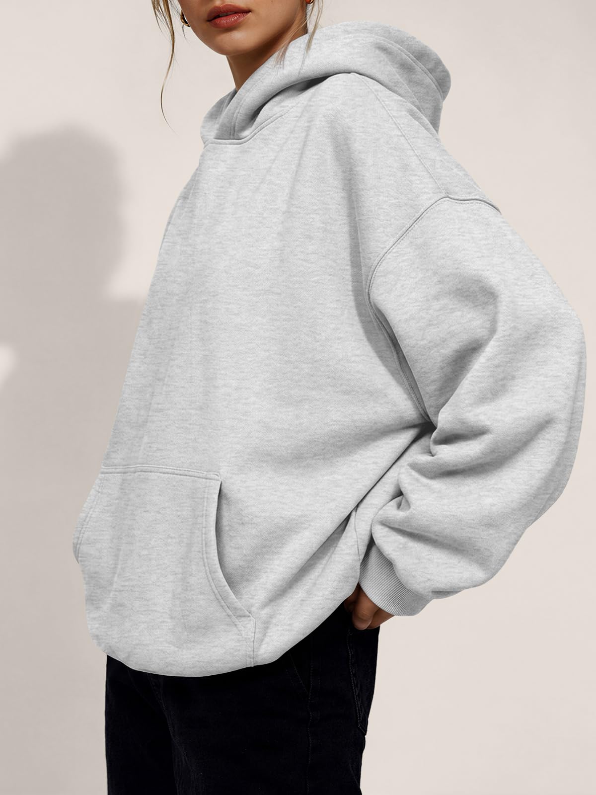 Trendy Queen Women Oversized Hoodies Fall Outfits Grey M