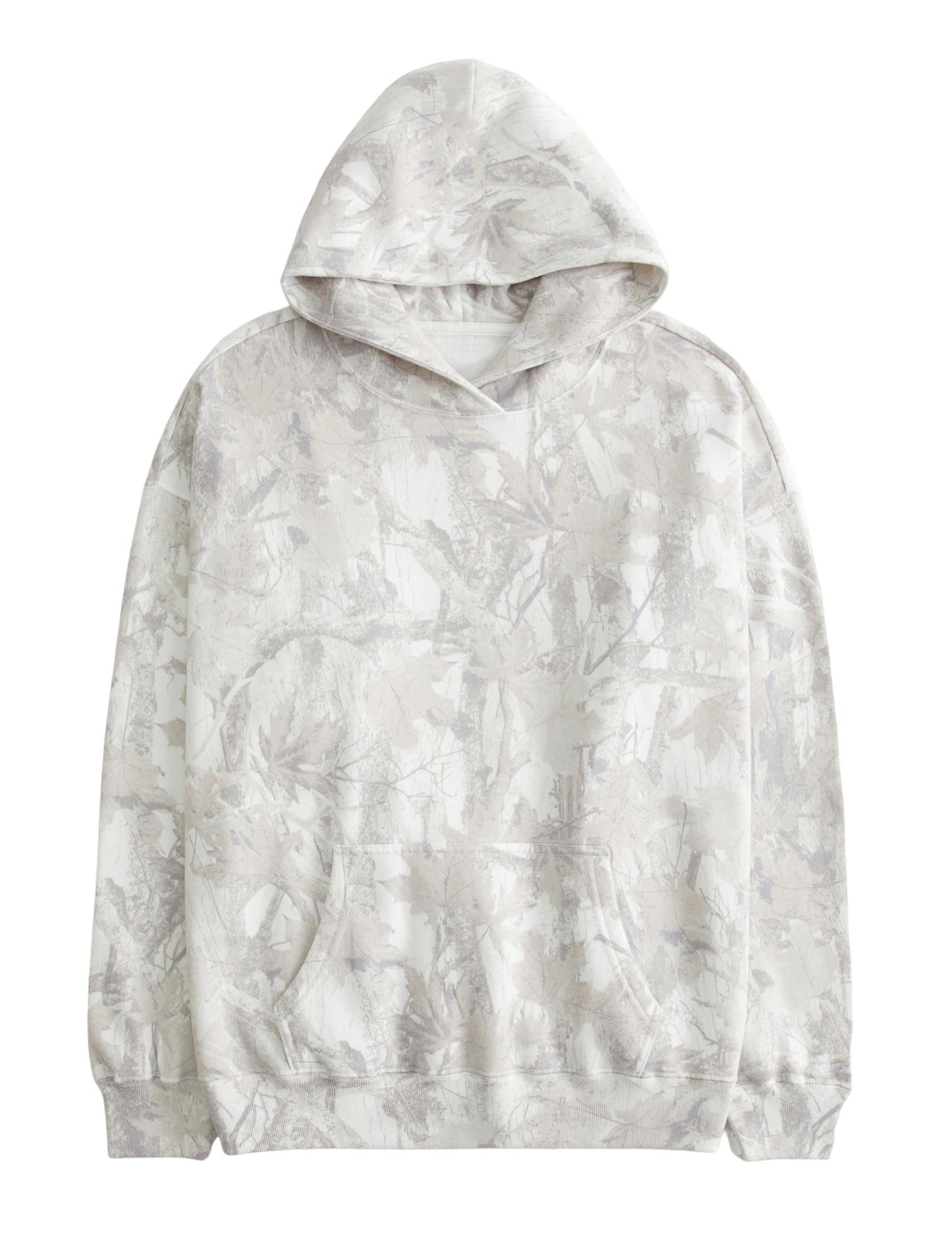 Anoumcy Oversized Light Camo Hoodie Womens Maple Leaf Print Hooded Sweatshirt Fleece Camouflage Hoodies For Women Trendy Grey S
