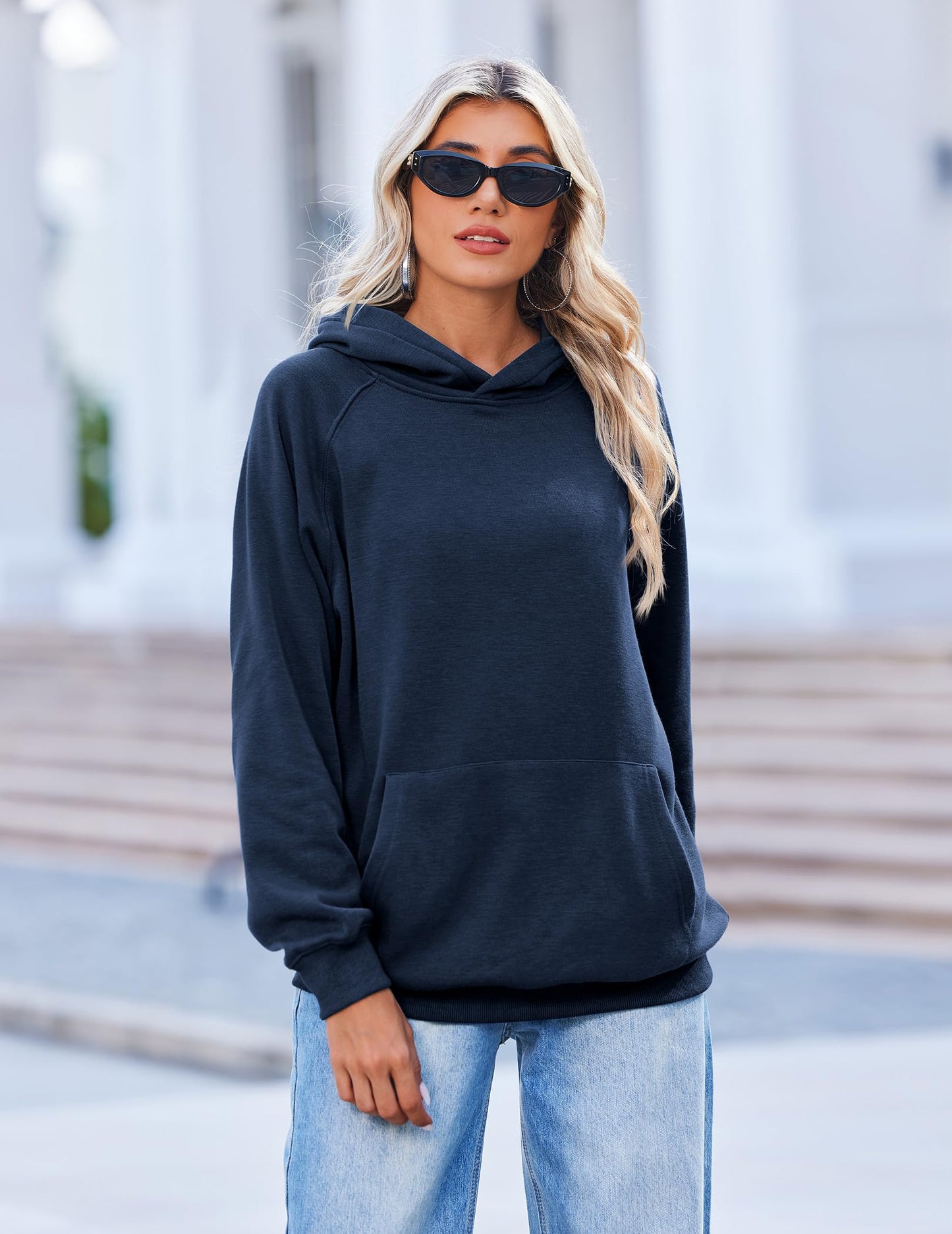 Zeagoo Women's Long Sleeve Soft Hoodies Fleece Preppy Sweatshirt Pullover