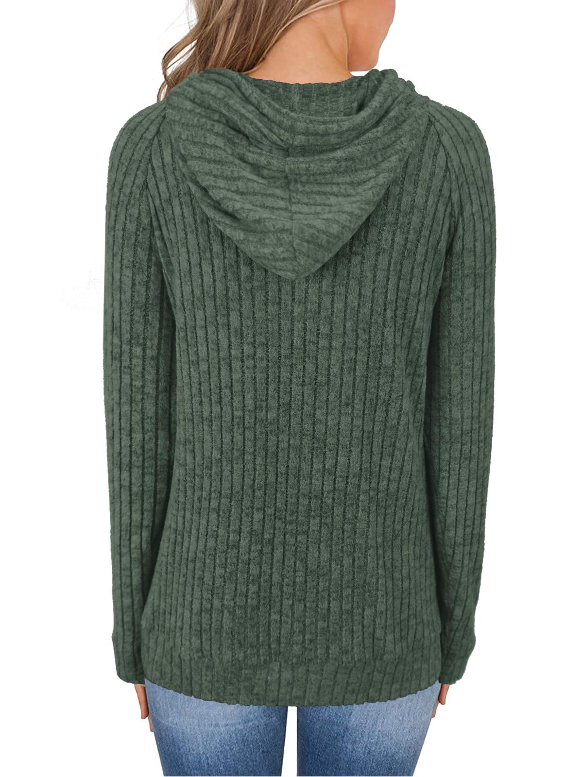 JomeDesign Womens Fall Fashion 2025 Long Sleeve Hoodie Pullover Sweashirts Dressy Casual Green