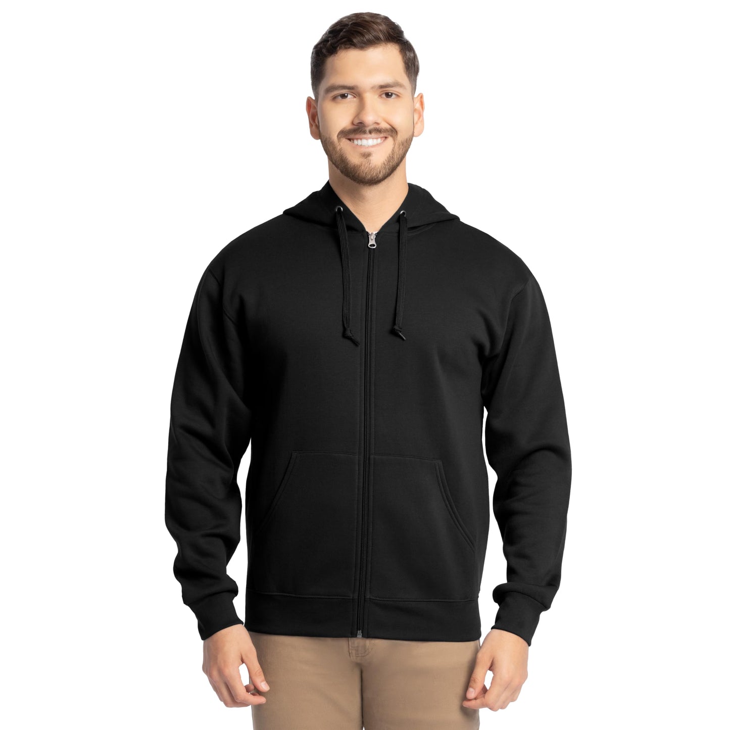 Fruit Of The Loom Unisex Adult Eversoft Fleece Hoodies, Pullover & Full Zip, Moisture Wicking Breathable, Sizes S-4x Shirt, Black, Small US