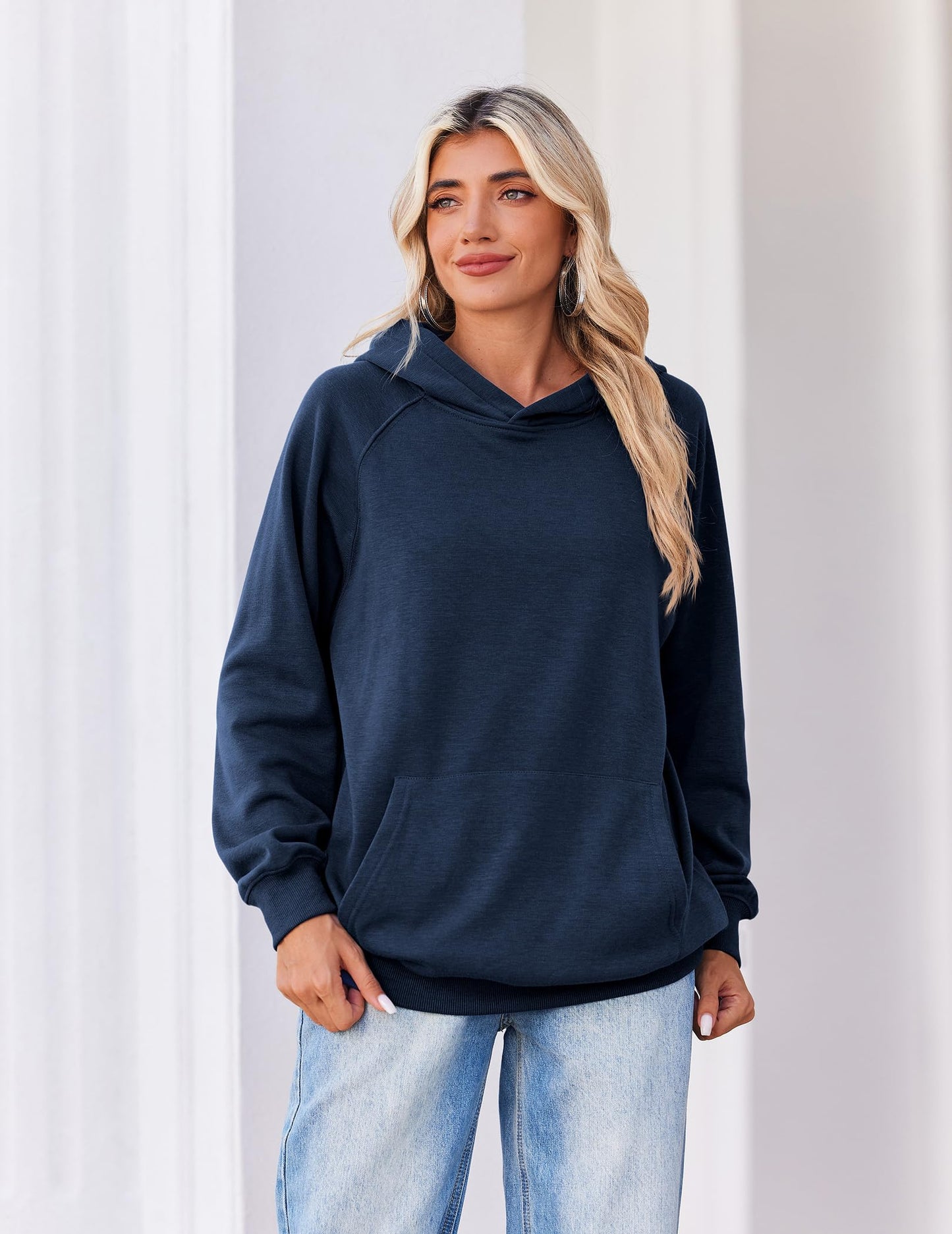 Zeagoo Women's Long Sleeve Soft Hoodies Fleece Preppy Sweatshirt Pullover