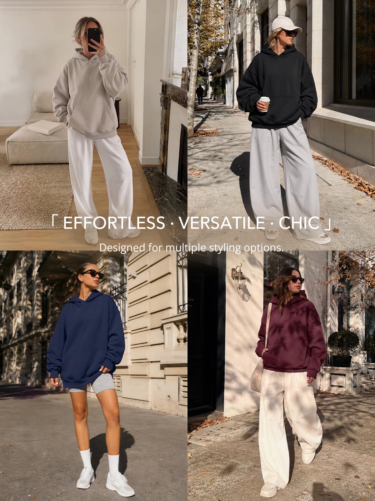 Trendy Queen Women Oversized Hoodies Fall Outfits Grey M