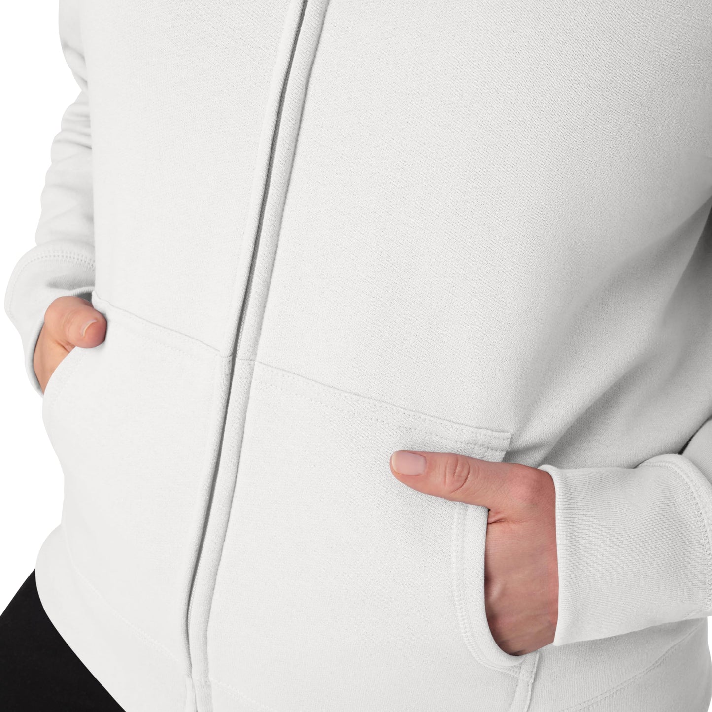 Hanes Women's EcoSmart Full-Zip Hoodie Sweatshirt, White, Small